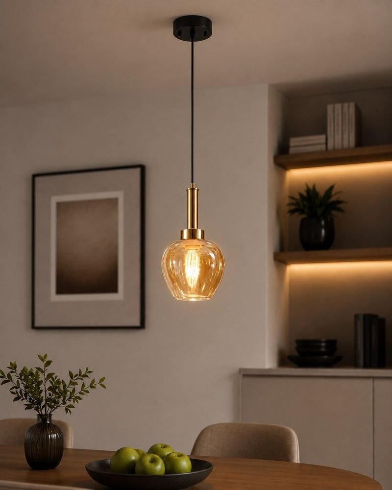 Single pendant 7082-1, amber glass — Single pendants 7082-1