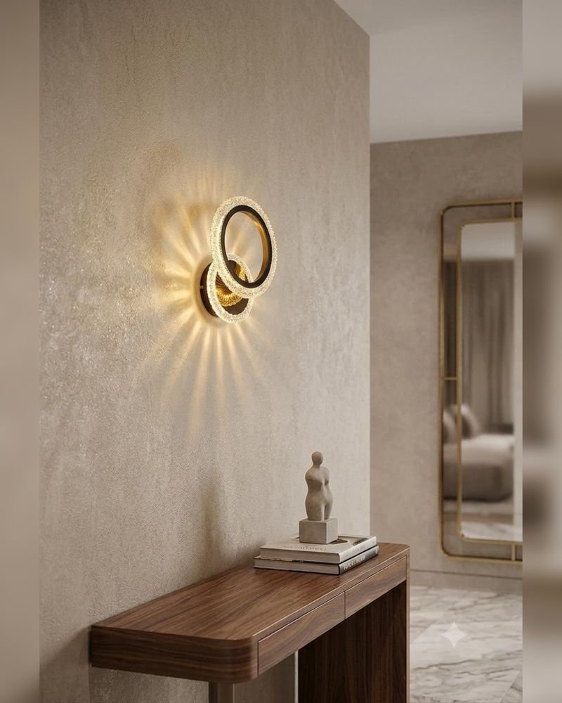 Twin crystal rings — Wall Lights B160B