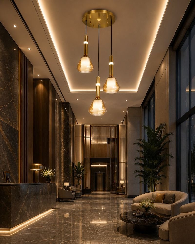 Three-light pendant S36212-3, gold — Three-light pendants S36212-3